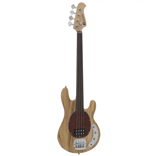 Dimavery - MM-501 E-BASS fretless elektromos basszusgitár natúr, szemből