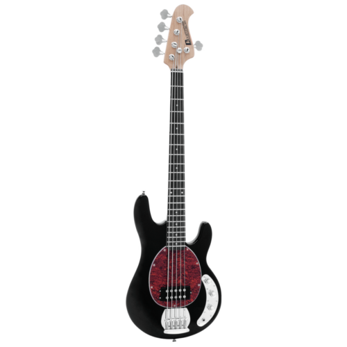 Dimavery - MM-505 E-Bass elektromos basszusgitár fekete, szemből