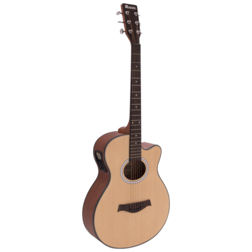 Dimavery - AW-400 Western gitár, elektronikával, hordtáskával, natúr