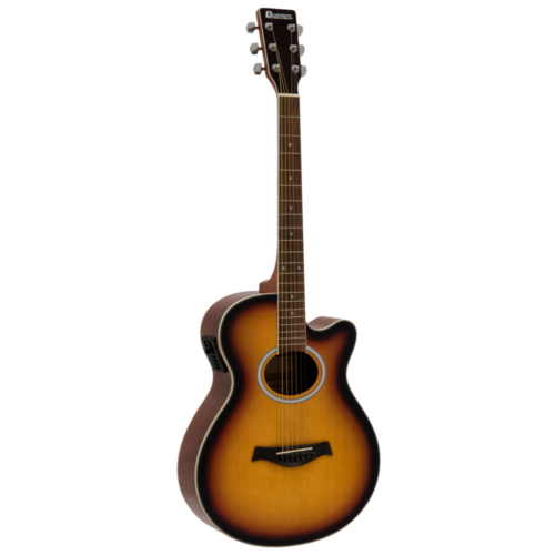 Dimavery - AW-400 Western gitár, elektronikával, hordtáskával, sunburst