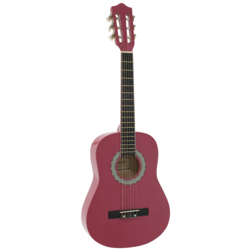 Dimavery - AC-303 1/2-es klasszikus gitár rózsaszín, szemből