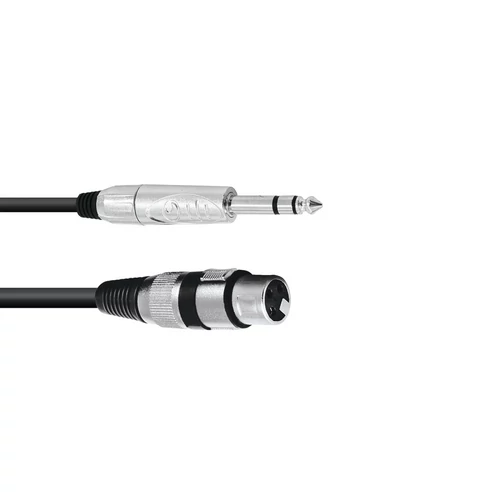 Omnitronic - XLR mama / 6,3mm sztereó Jack 2m bk