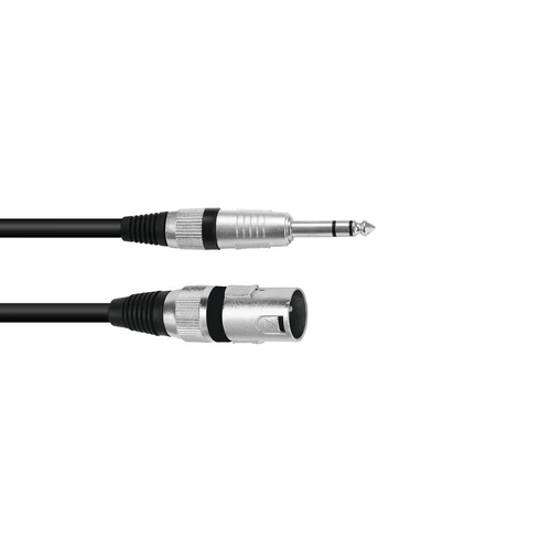 OMNITRONIC - Adaptercable XLR(M)/Jack stereo 0.2m bk