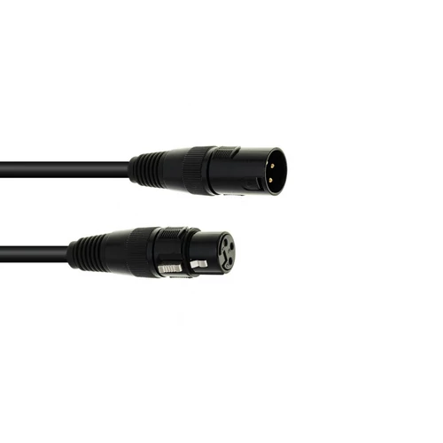 Eurolite - XLR papa - XLR mama 3 pólusú standard 512 csatornás DMX Kábel, 15 Méter