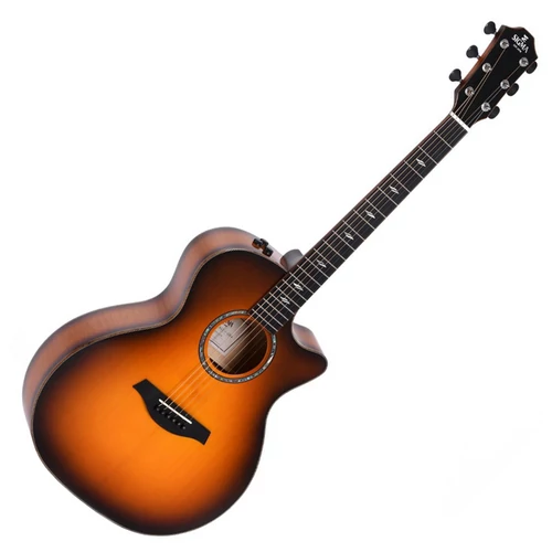 Sigma akusztikus gitár eletronikával, flameburst