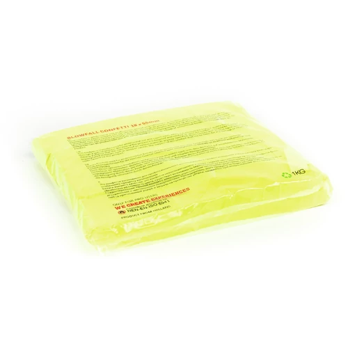 TCM FX Slowfall Confetti rectangular 55x18mm, neon-yellow, uv active, 1kg