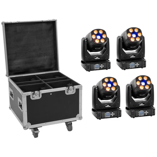 EUROLITE Set 4x LED TMH-H90 + Case with wheels