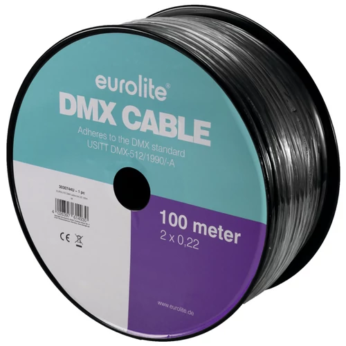 EUROLITE DMX cable 2x0.22 100m bk