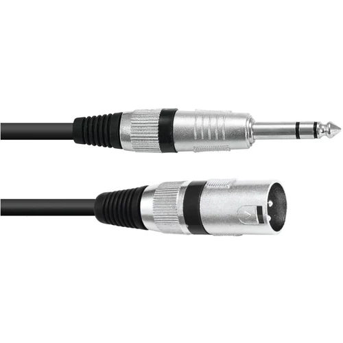 OMNITRONIC - Adaptercable XLR(M)/Jack stereo 0,9m bk