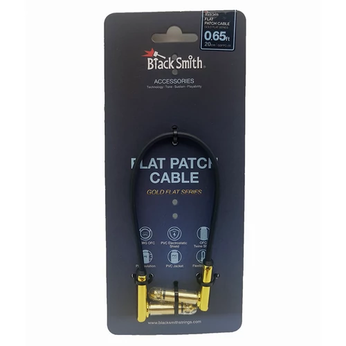 BlackSmith - BS-GSFPC-20 Gold Series lapos patch kábel, 20cm