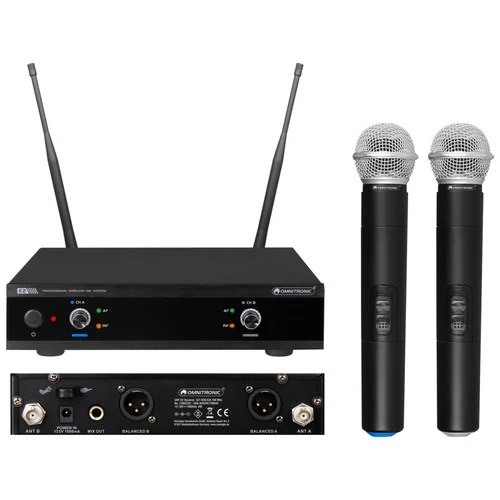 OMNITRONIC UHF-E2 Wireless Mic System 527.5/529.7MHz