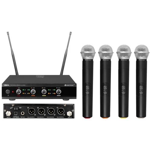 OMNITRONIC UHF-E4 Wireless Mic System 823.6/826.1/828.6/831.1MHz