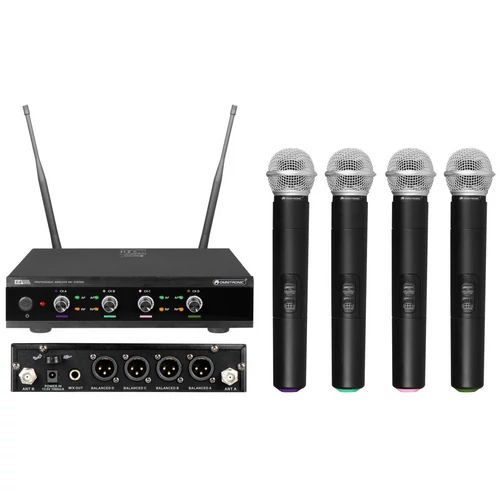 OMNITRONIC UHF-E4 Wireless Mic System 518.7/520.9/523.1/525.3MHz