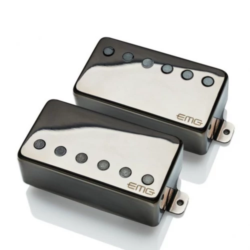 EMG - 57TW-66TW-LS Set BChrome Humbucking gitár pickup szett, fekete króm, long shaft