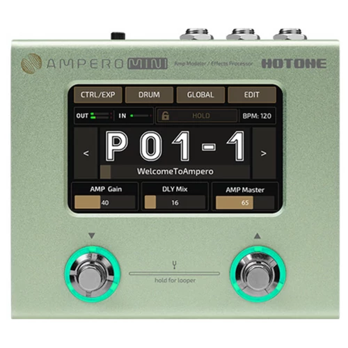 Hotone - HT-MP-50MC Ampero Mini erősítő modellező és effekt processzor, matcha tea színű
