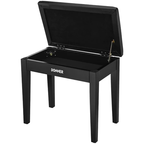 Donner - Do-PianoBench-BK -EC2044- zongoraszék tárolóval, fekete