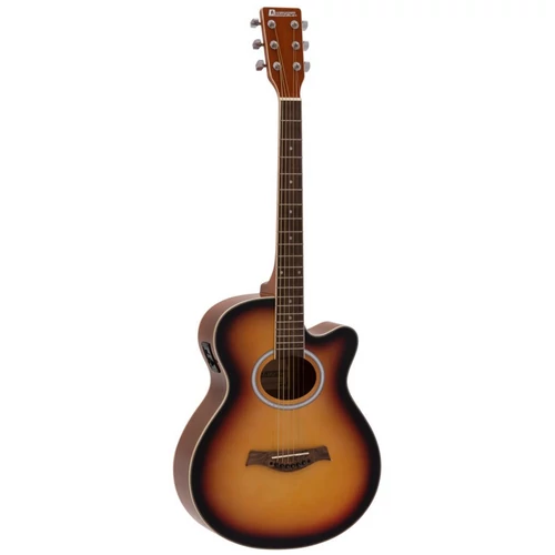 Dimavery - AW-400 Western gitár, elektronikával, hordtáskával, sunburst