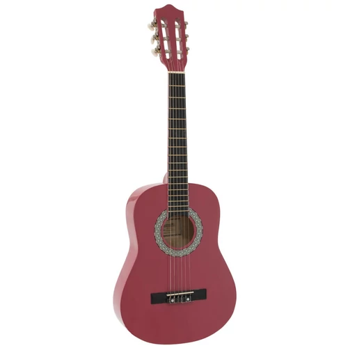 Dimavery - AC-303 1/2-es klasszikus gitár rózsaszín, szemből