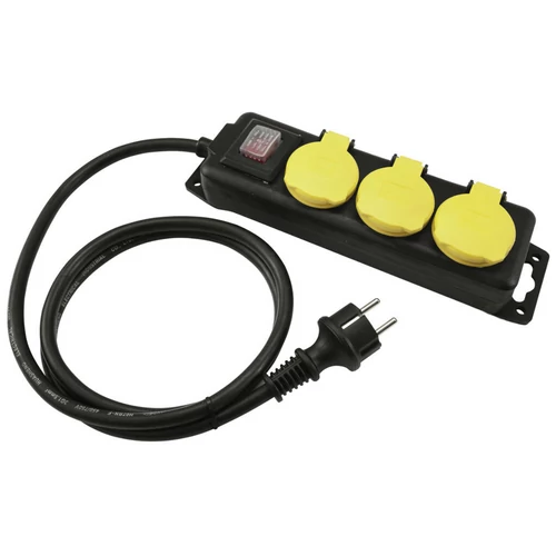 EUROLITE - Distributor 3-fold IP44 bk 5m