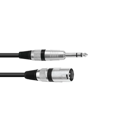 OMNITRONIC - Adaptercable XLR(M)/Jack stereo 0,9m bk