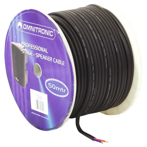 OMNITRONIC Speaker cable 2x2.5 50m bk durable