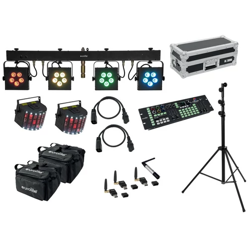 EUROLITE Set LED KLS-902 + Laser Derby Mobile Bundle