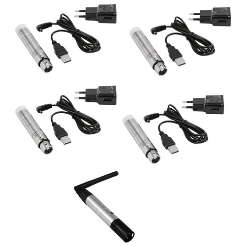 EUROLITE Set QuickDMX 1x transmitter + 4x AKKU receiver