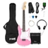 Kép 1/6 - Max - Gigkit Junior 3/4 Elektromos gitár szett (20W erősítő, táska, hangoló, pengetők) – Pink