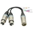 Kép 2/3 - Klotz - XLRYMERGE Y adapter kábel, XLRM-2xXLRF ellenállás mátrixszal, 0,2 m