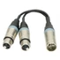 Kép 1/3 - Klotz - XLRYMERGE Y adapter kábel, XLRM-2xXLRF ellenállás mátrixszal, 0,2 m