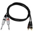 Kép 2/4 - OMNITRONIC - Adapterkábel 2xJack/2xRCA 1.5m bk