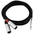 Kép 2/5 - OMNITRONIC - Adapterkábel 3.5 Jack/2xXLR(M) 3m fekete