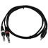 Kép 2/3 - Omnitronic - 3.5 Jack/2xJack 1.5m bk Y-kábel