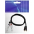 Kép 3/4 - OMNITRONIC - Adapterkábel 2xJack/2xRCA 1.5m bk