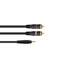 Kép 1/3 - Omnitronic - 3.5 Jack/2xRCA 3 m bk Y-kábel