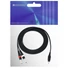 Kép 3/4 - OMNITRONIC Adaptercable 3.5 Jack/2xJack 3m bk