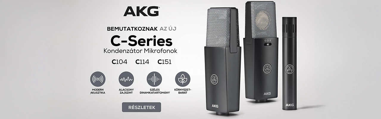 Bemutatkoznak az új C-Series kondenzátor mikrofonok