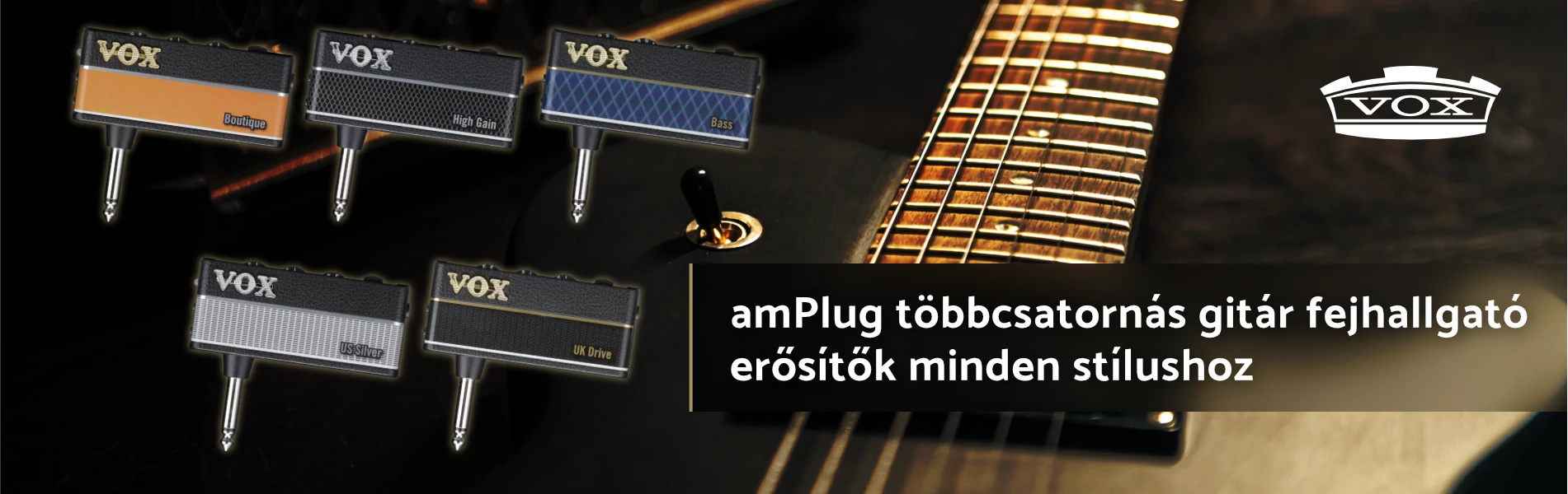 amPlug többcsatornás gitár fejhallgató erősítők minden stílushoz
